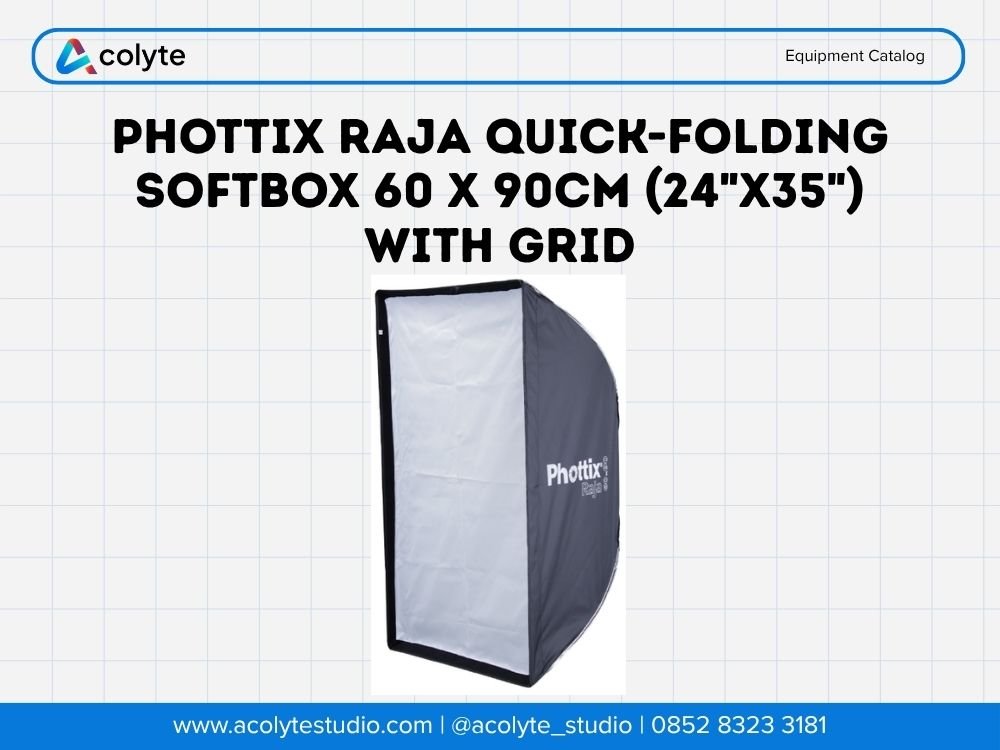 Phottix Raja Quick-Folding Softbox 60 x 90cm (24"x35") dengan Grid