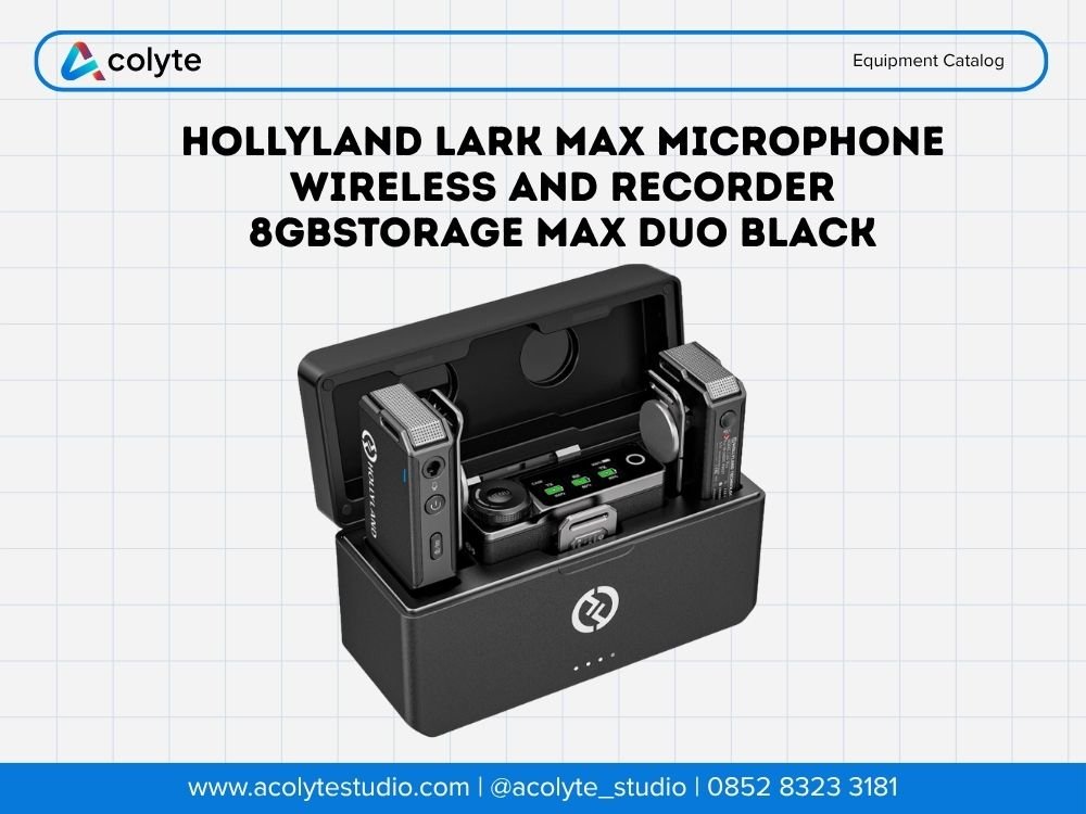 Hollyland Lark MAX Microphone Wireless and Recorder 8GBStorage Max Duo Black