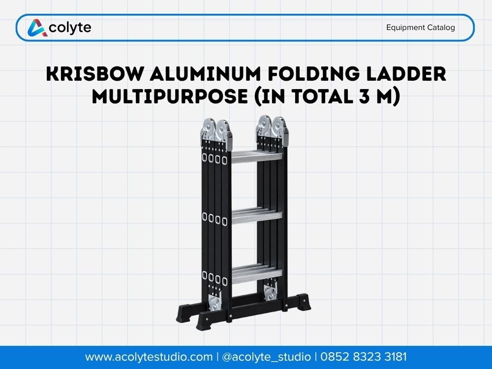 Krisbow Aluminum Folding Ladder (Total 3 M)